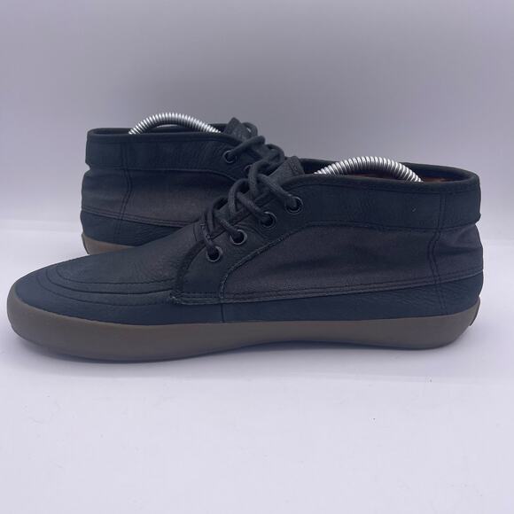 VANS x Captain Fin Fairhaven SF Skate Shoes Mid  Leather Black Mens 8.5 - Picture 6 of 8